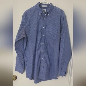 L.L. Bean Men's Blue Checkered Button-Down Shirt Large - Tall  (See Notes)